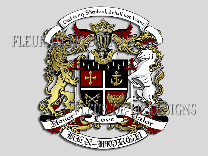 Fleur-de-lis Designs - Custom Crests, Logos, and Coats of Arms Design