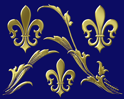 Fleur De Lis - Golden fleur de lis, symbol of French royalty